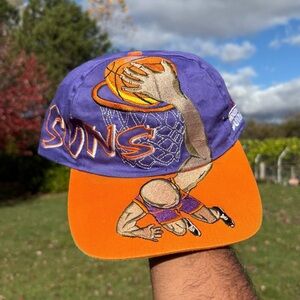 Vintage Drew Pearson Slam Dunk Twill Phoenix Suns NBA Graffiti Hat Cap Snapback